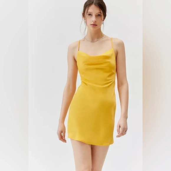 UO Mallory Cowl Neck Slip  Dress - Picture 1 of 8